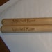Personalized laser engraved drumsticks