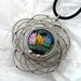 Dichroic Glass Wire Wrapped Pendant & Necklace