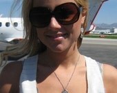 Ali Fedotowsky Necklace As seen on the BACHELORETTE -MINI with swarovski CRYSTAL, letter and color of your choice