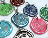Color of your choice, letter of your choice MINI monogrammed initial necklace, painted only