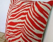 Pillow Cover - Red Zebra - 16 Inch