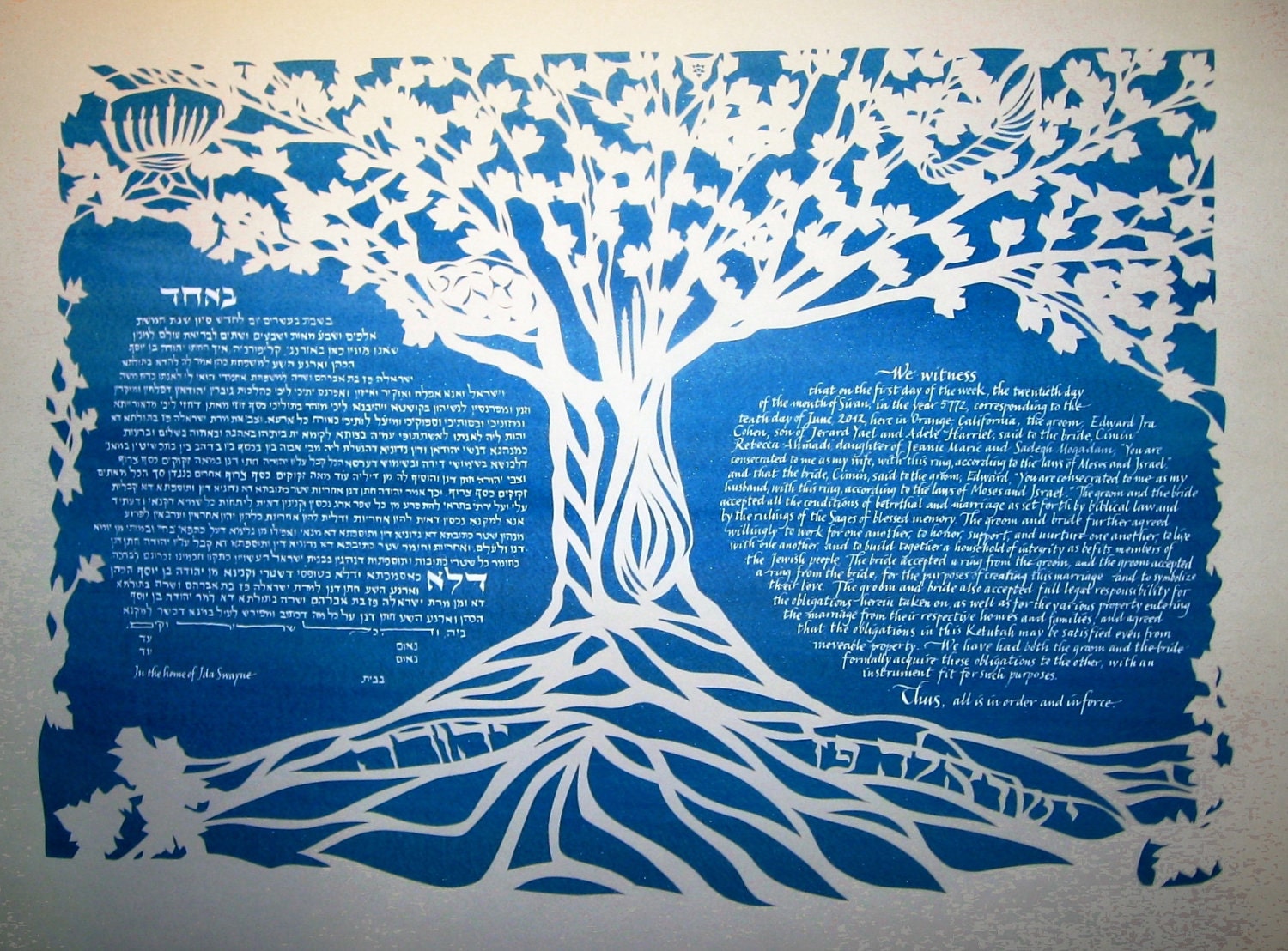 Sabbath Tree Ketubah