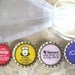 Very Funny Nurse BottleCap Magnets with White Organza Bag- Set of 4