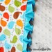 Baby Blanket - Minky Baby Blanket - Birds in Bermuda - Satin Trim - Straight or Ruffled - Personalization Available - Several Sizes