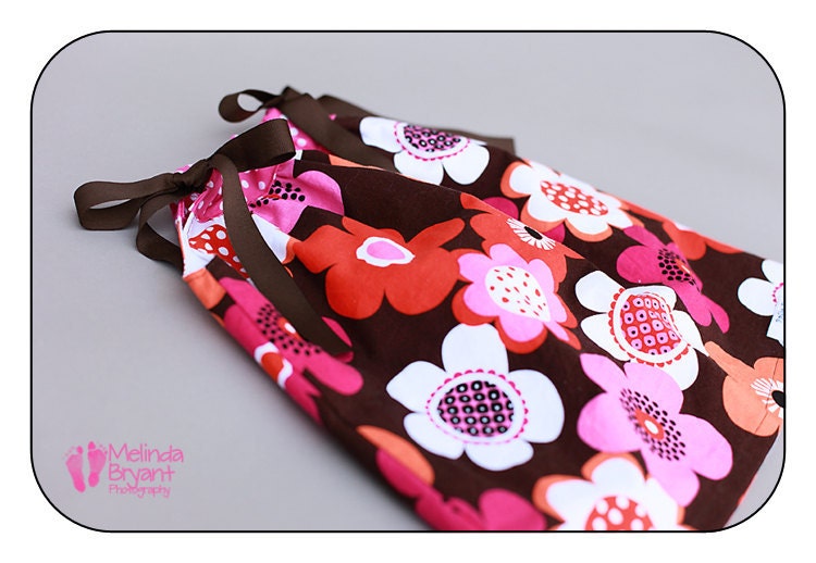 Pillowcase Dress for Girls and Matching Hair Clip Michael Miller Woodland Blooms