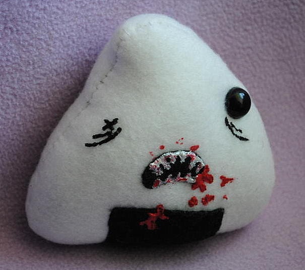 Zombie Onigiri - Rice Ball Sushi Plush (Made to Order)