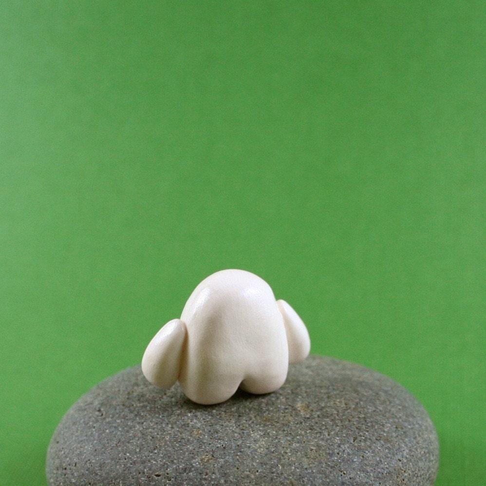 Little Abominable Snowman - Hand Sculpted Miniature Polymer Clay Animal