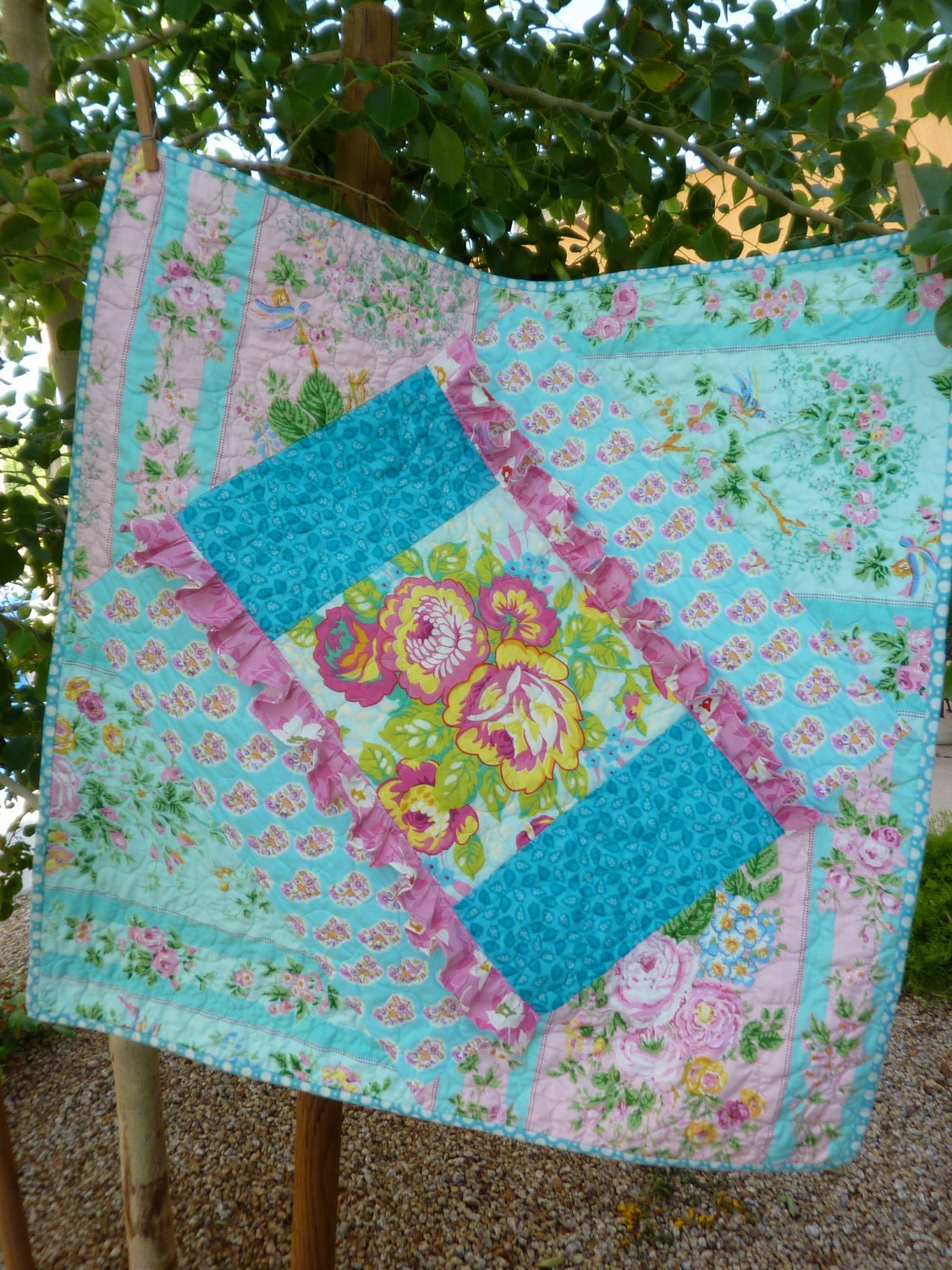 Girly Girl Ruffle Roses Quilt with Jennifer Paganelli and Heather Bailey Fabrics
