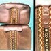 CLEARANCE SALE 1970s Tapestry and Faux Leather Buckle/zipper Fastened Luggage Pair
