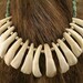Native American Buffalo Tooth Turquoise and Sterling Necklace