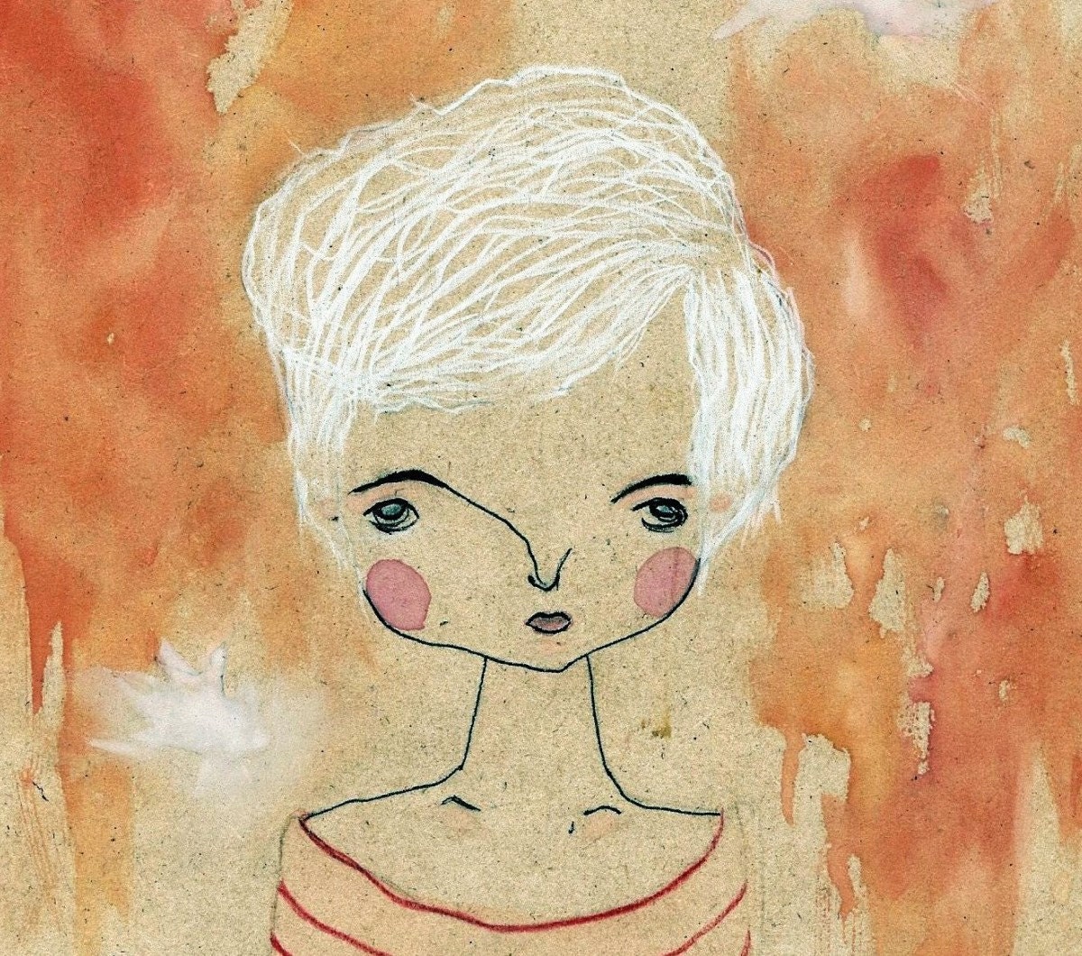 Miri and the Birds - A4 Print