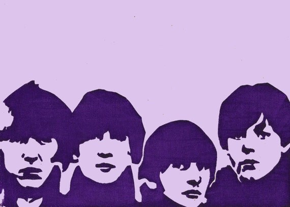 All the Lonely Purple - Digitally Enhanced Screenprint ACEO