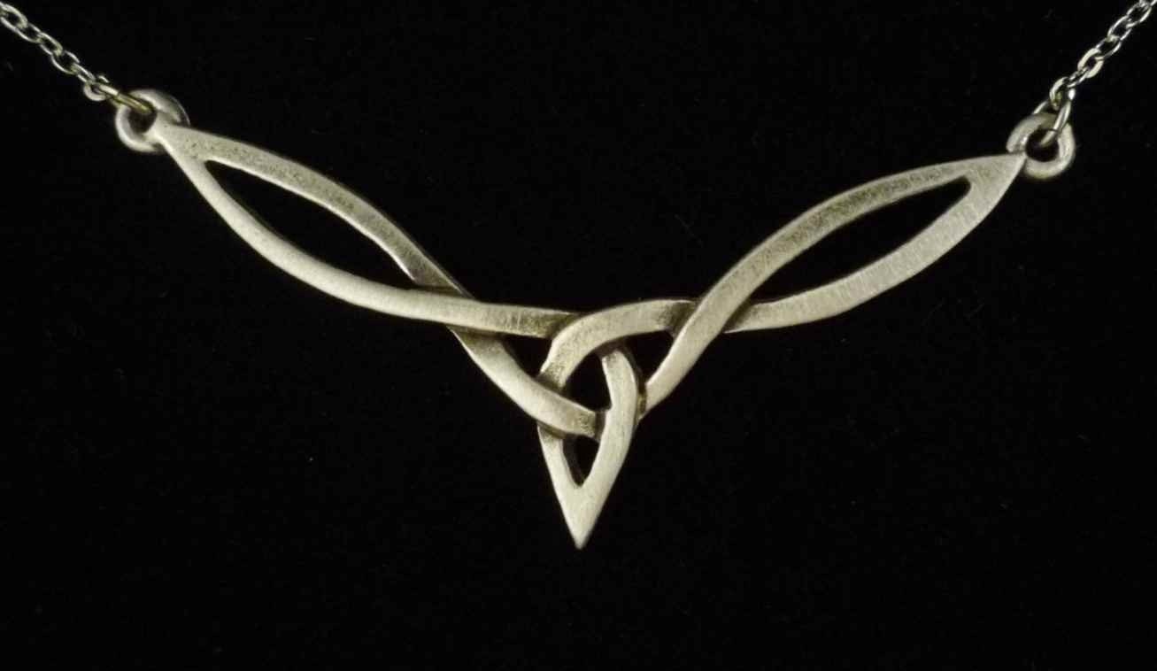 Celtic Knot Necklace made with fine Pewter