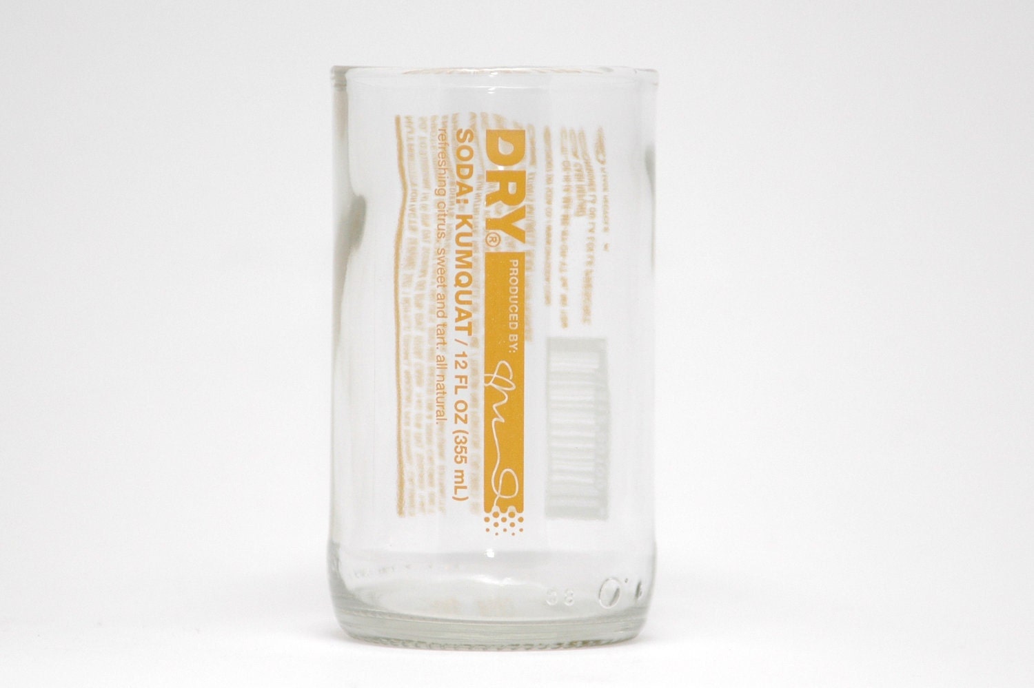 YAVA Glass - Upcycled Dry Soda Bottle Glass (Kumquat)