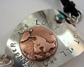 Not All Who Wander Are Lost - RECYCLED SPOON BRACELET