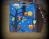 Another Owl Family (MT 35) Vintage Scrabble Tile Pendant ..Buy 3 Get 1 Free