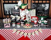 Moustaches & Mozzarella..Set of 1 Pizza Slice Banner Il_170x135