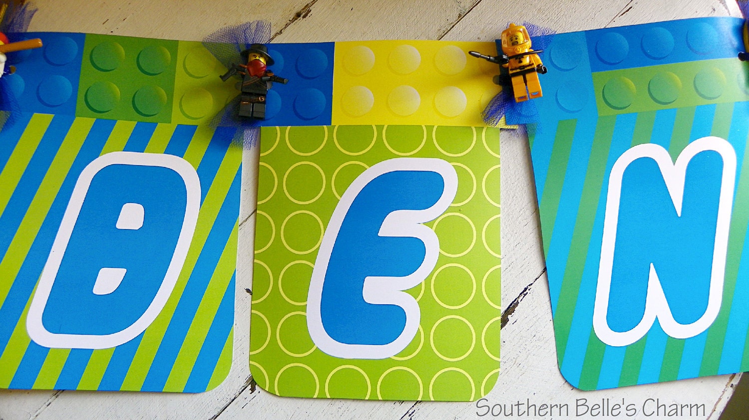 Building Blocks Name Banner...Set of 1 Name Banner up to 5 Letters. Toys NOT included. Il_170x135