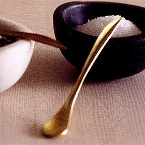 Folded Salt and Pepper Cellars with Spoon MADE TO ORDER