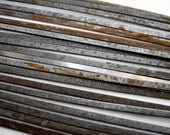24 Thin Metal Strips / Street Sweeper Bristles --- 6"-9" long