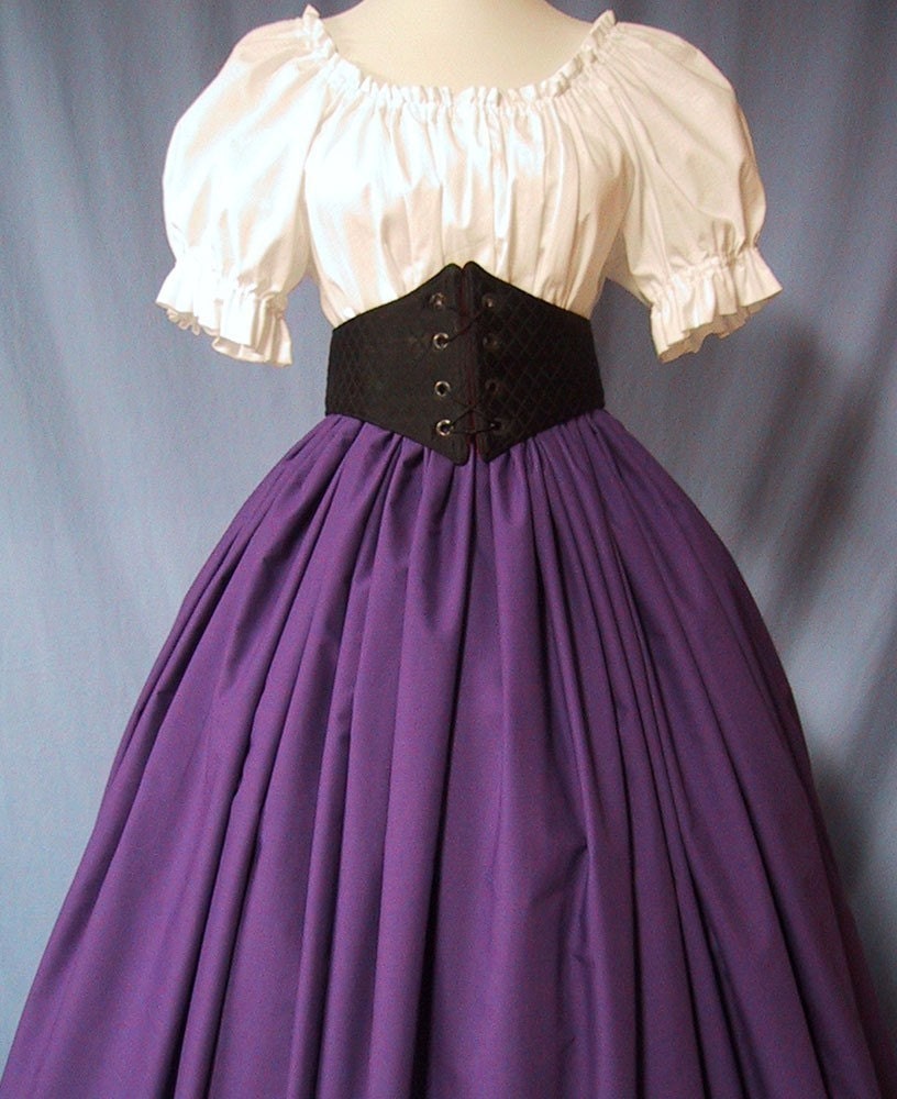 RenFaire Costume - Long Skirt in Purple - Renaissance Faire, Pirate Wench, Victorian Event, Civil War Reenactment - Handmade