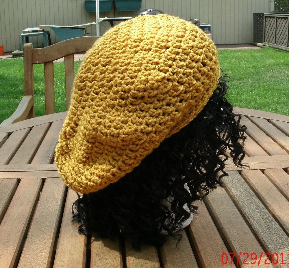 Crocheted Hat  - The Classic in Gold - women's hat - women's accessories