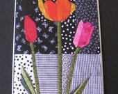 Art Quilt Card - Tulipia