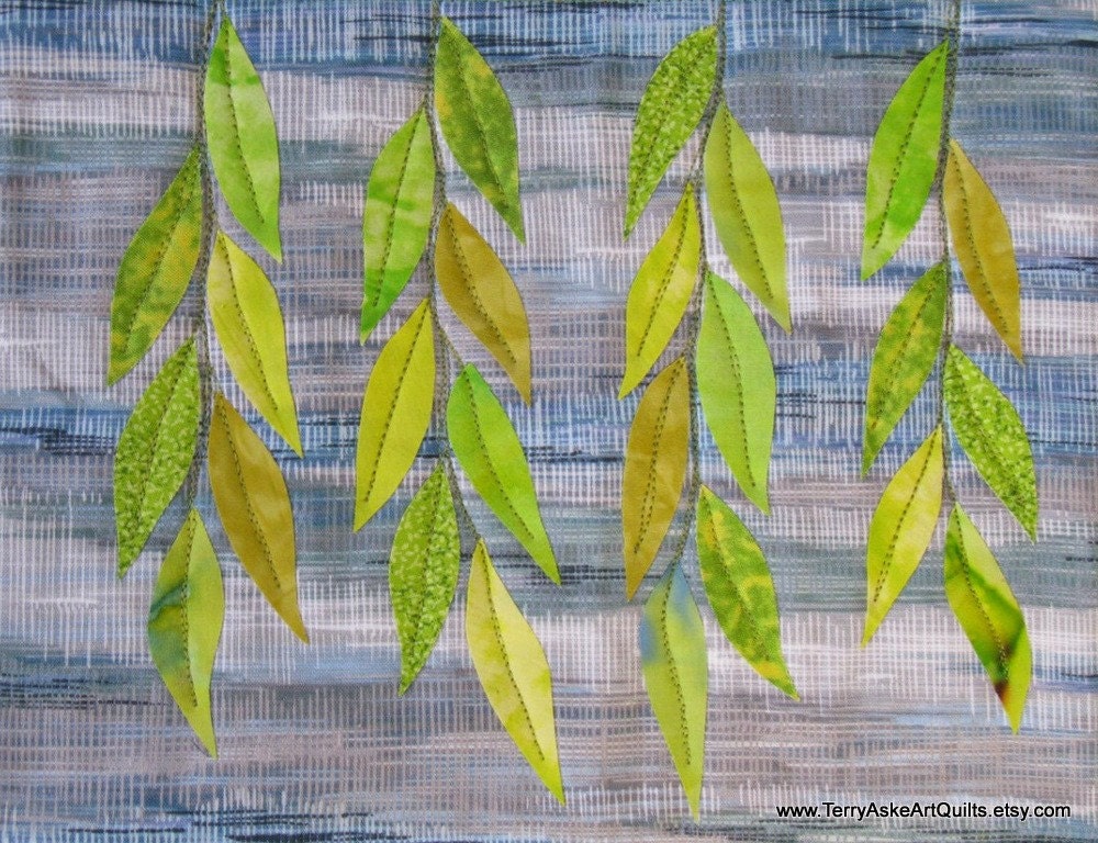 Small Fiber Art Nature Hanging Quilt