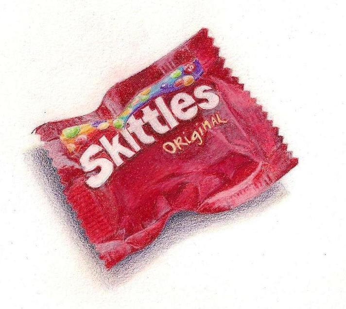 Items similar to Candy Drawing Skittles on Colored Pencil on Etsy