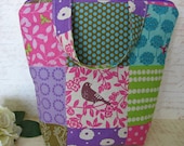 Japanese Fabric Insulated Lunch Bag  / lunch Tote / College back to school- birds