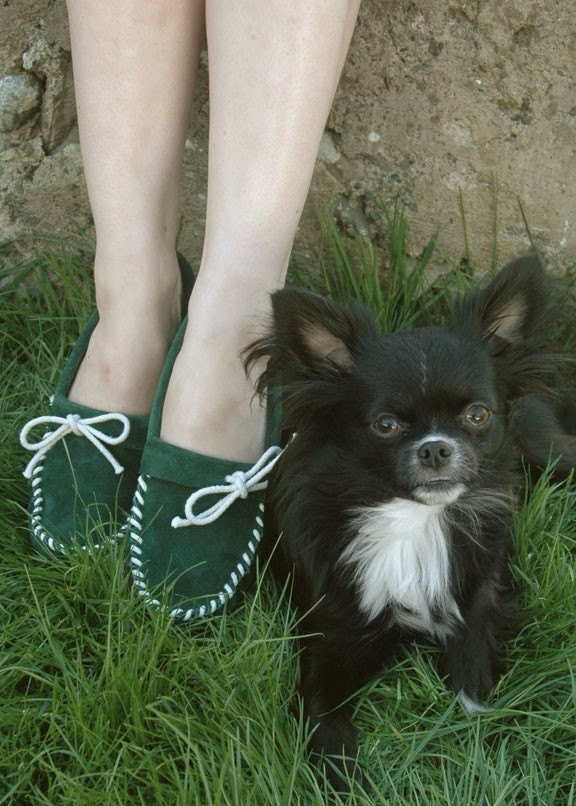 Plain Jane Moccasin Forest Green - Women's Sizes 5-11