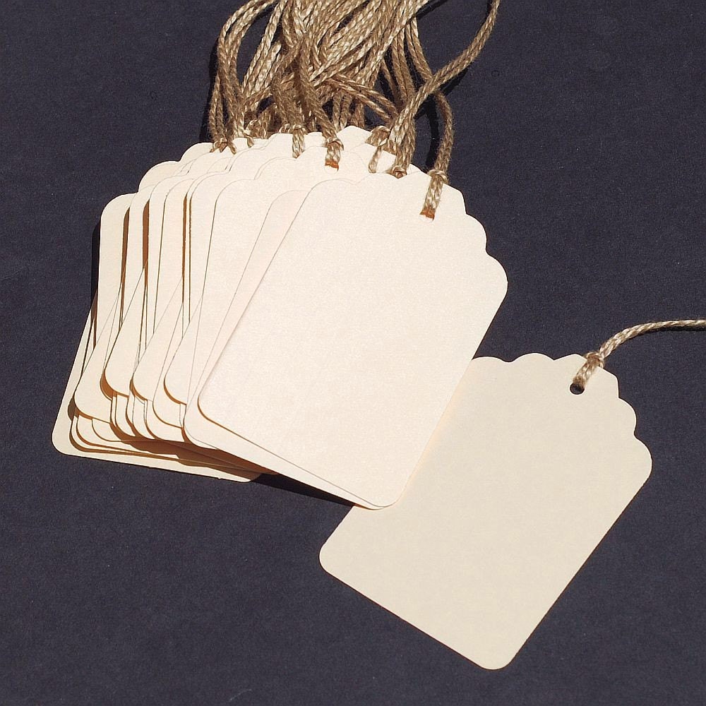 recycled gift tags- 30 manila folder blank tags DIY wedding favors