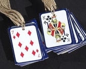 recycled gift tags- Po-Ke-No playing cards