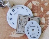 Steampunk Necklace Watch Face Collage Antique Parts Vintage Graphics Multi-Tasker FREE SHIPPING by Maddie Lisee
