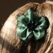 Green and Black Organza Flower Headband