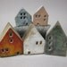 5 Saggar Fired Miniature Houses