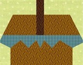 Picnic Basket Foundation Paper Piece Quilt Block-PDF Pattern by MadCreekDesigns