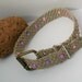 Macrame Hemp Dog Collar with Upcycled Buckle