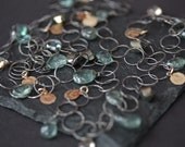 Long Moss Aquamarine Necklace