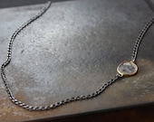 Simple Diamond Slice Necklace in 18kt Gold and Sterling Silver-  as seen on Rachel Bilson