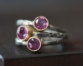 Natural Ruby Ring- 14kt gold and sterling silver- as seen in LUCKY Magazine