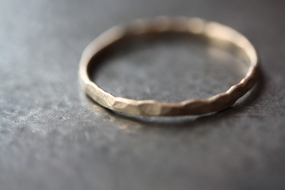 Hammered Gold Stacking Rings - as seen in ELLE and LUCKY Magazine