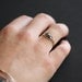 Rose Cut Black Diamond RIng in 14kt Yellow Gold- engagement, rose cut