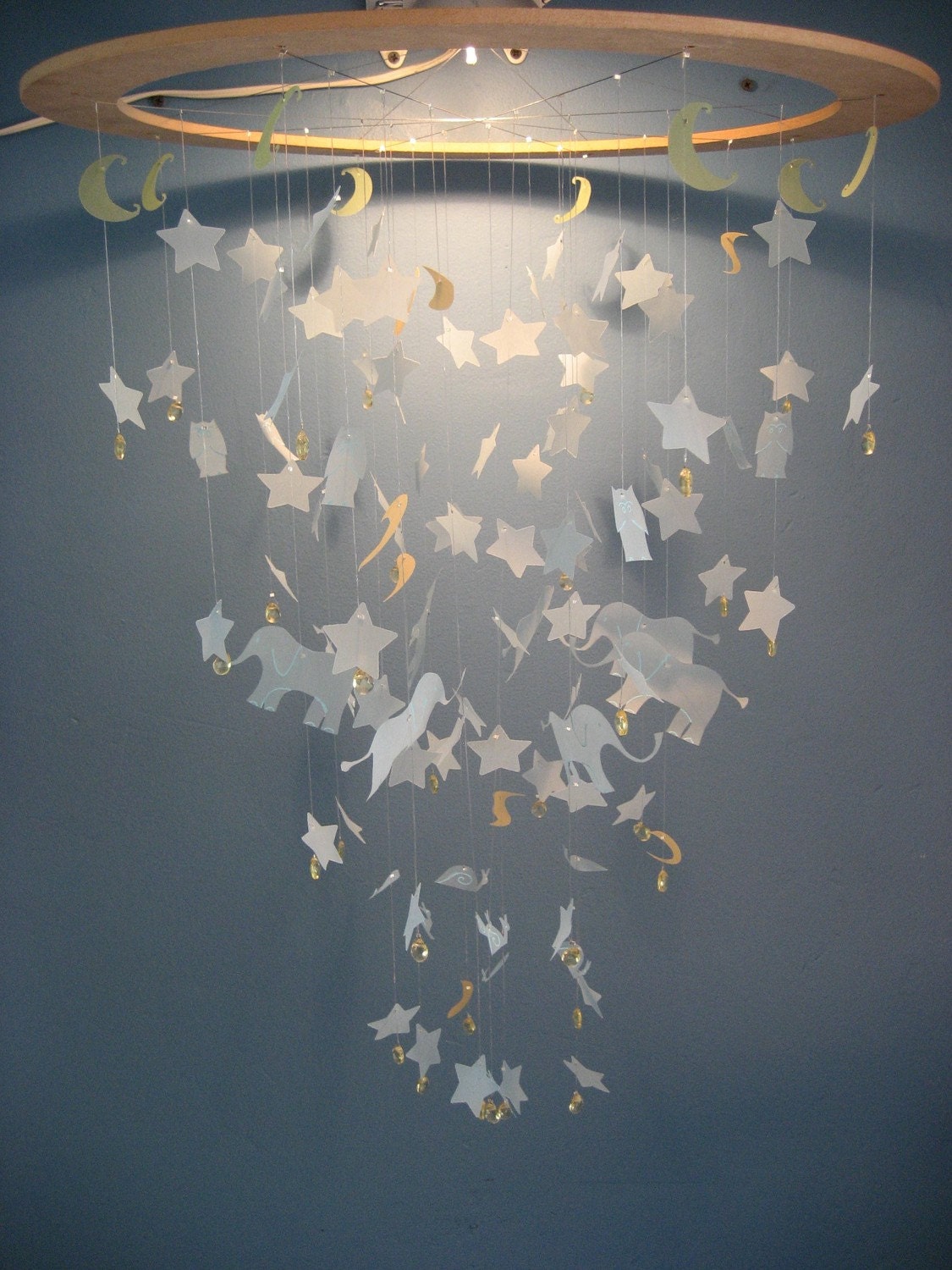 Elephants, Moons and Stars - Partially Customized Mobile - LARGE