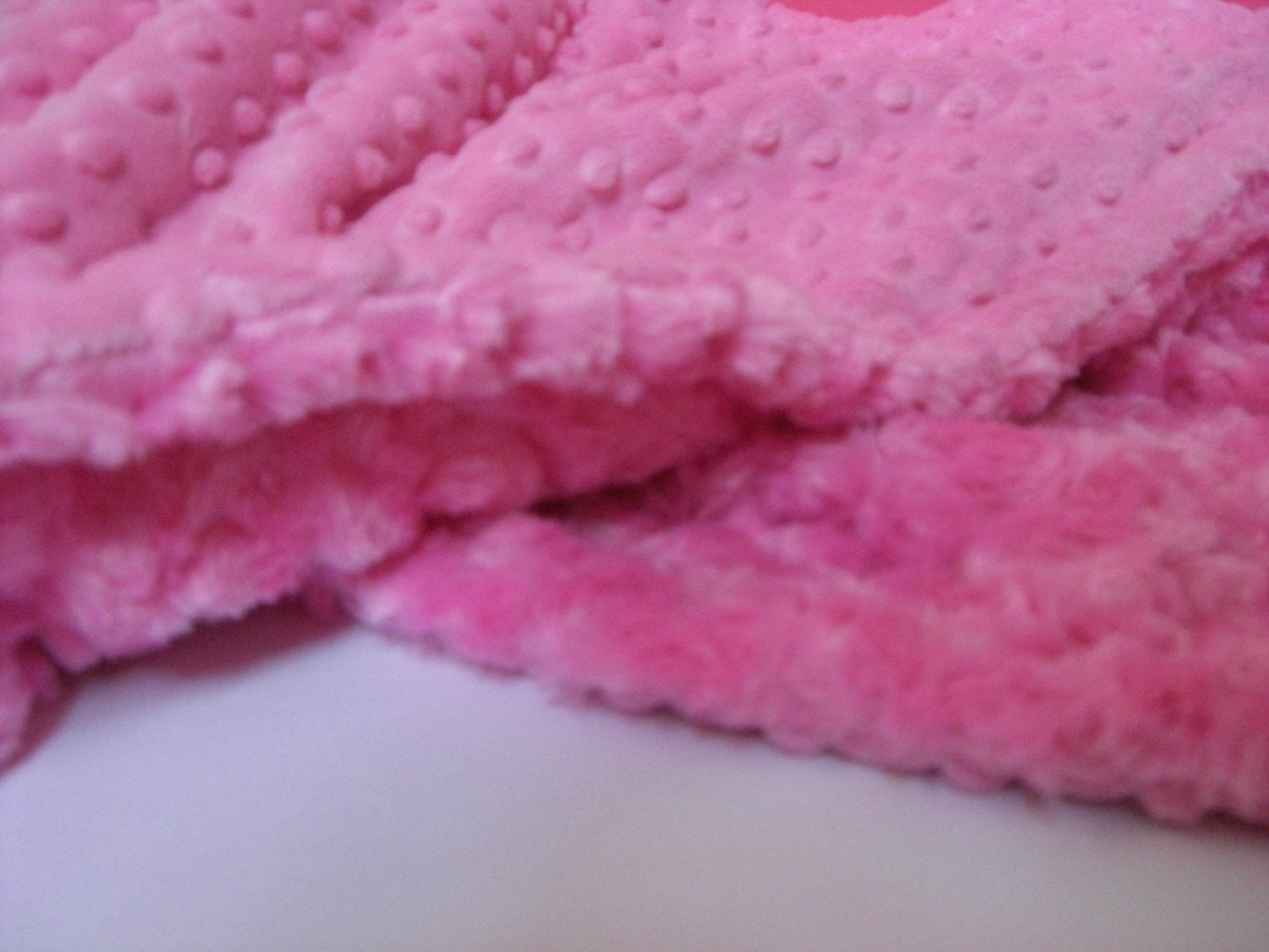 Hot Pink Minky Dot Blanket Toddler to Teen