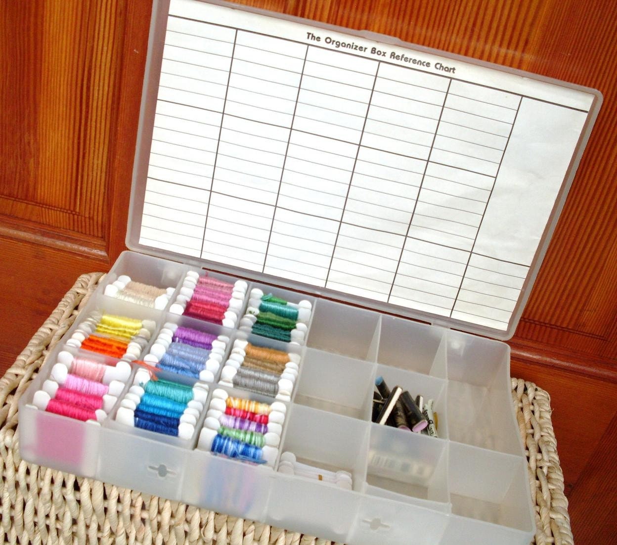 Box of Colorful Cross Stitch Embroidery Floss on by ShabbyNChic