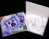 Note Cards, Pretty Purple Peekaboo Pansies-10 Pack w/ Envelopes