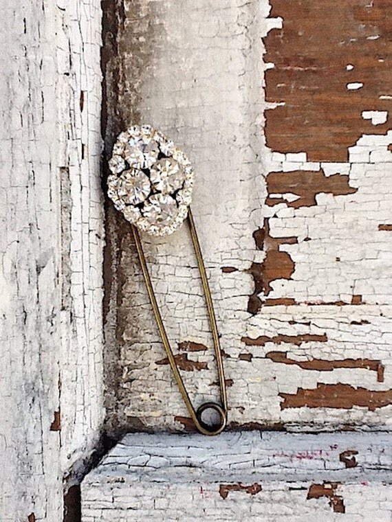 Vintage Inspired Rhinestone Brooch  Wedding Bridesmaid Crystal Wedding Love Winter Gift WInter Autumn Hostess Friend Sweater