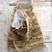 Rustic Chic, Ruffled Bag, Shoulder Bag, Bella Bag in Aged Cotton, Tattered and Raw Edged, Maid of Honor Gift