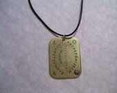 Etched Brass Ouija Board Pendant